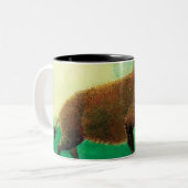 Tasse 2 Couleurs Illustration de sanglier (Devant gauche)