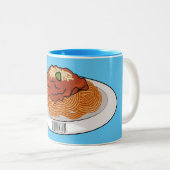 Tasse 2 Couleurs Illustration de Spaghetti (Devant droit)