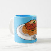 Tasse 2 Couleurs Illustration de Spaghetti (Devant gauche)
