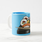 Tasse 2 Couleurs Illustration de sushi (Devant gauche)