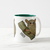 Tasse 2 Couleurs Illustration de Tarsier (Devant droit)
