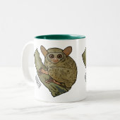 Tasse 2 Couleurs Illustration de Tarsier (Devant gauche)