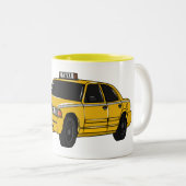 Tasse 2 Couleurs Illustration de taxi (Devant droit)