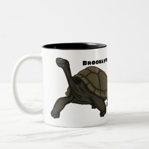 Tasse 2 Couleurs Illustration de tortue terrestre des Galapagos
