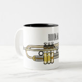 Tasse 2 Couleurs Illustration de trompette (Devant gauche)