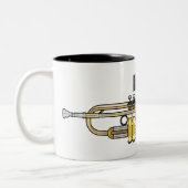 Tasse 2 Couleurs Illustration de trompette (Gauche)