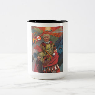 Tasse 2 Couleurs Illustration de Trump à deux tons avec stylo et en