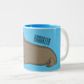 Tasse 2 Couleurs Illustration de Walrus (Devant droit)
