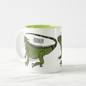 Tasse 2 Couleurs Illustration d'Iguana (Devant gauche)
