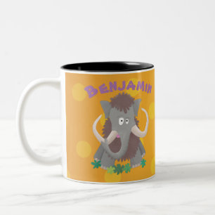 Tasse 2 Couleurs Illustration drôle de mammouth laineux