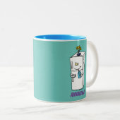 Tasse 2 Couleurs Illustration drôle de réfrigérateur (Devant droit)