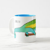 Tasse 2 Couleurs Illustration du caméléon de Jackson (Devant gauche)