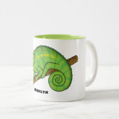 Tasse 2 Couleurs Illustration du caméléon de la parson (Devant droit)