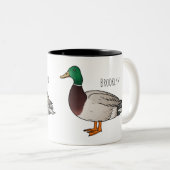 Tasse 2 Couleurs Illustration du canard de Majard (Devant droit)