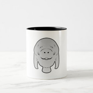 Tasse 2 Couleurs Illustration du caractère de l'icône Manatee