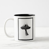 Tasse 2 Couleurs Illustration du champignon noir et blanc (Gauche)