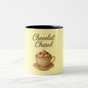 Tasse 2 Couleurs Illustration du chocolat chaud au chocolat au choc