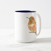 Tasse 2 Couleurs Illustration du colibri de Roufus orange (Devant droit)