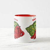 Tasse 2 Couleurs Illustration du crabe mignon (Centre)