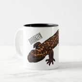 Tasse 2 Couleurs Illustration du monstre Gila (Devant gauche)