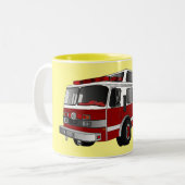Tasse 2 Couleurs Illustration du moteur à incendie (Devant gauche)