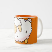 Tasse 2 Couleurs Illustration du mouton blanc mou (Devant droit)