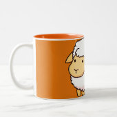 Tasse 2 Couleurs Illustration du mouton blanc mou (Gauche)