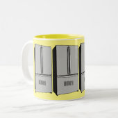 Tasse 2 Couleurs Illustration du réfrigérateur de porte française (Devant gauche)