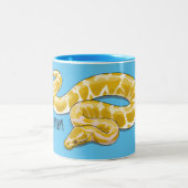 Tasse 2 Couleurs Illustration du serpent python birman (Centre)