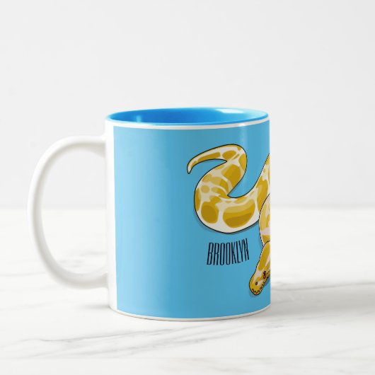 Tasse 2 Couleurs Illustration du serpent python birman (Gauche)