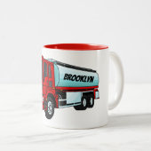 Tasse 2 Couleurs Illustration du transport de carburant par camion- (Devant droit)