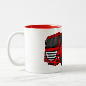 Tasse 2 Couleurs Illustration du transport de carburant par camion- (Gauche)