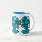 Tasse 2 Couleurs Illustration du ventilateur (Devant droit)