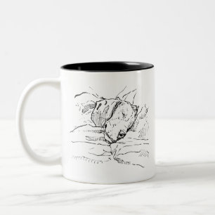 Tasse 2 Couleurs Illustration d'un Amoureux de Beagle