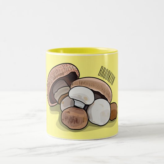 Tasse 2 Couleurs Illustration d'un champignon (Centre)