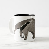 Tasse 2 Couleurs Illustration d'un dessin animé d'Anteater (Devant gauche)