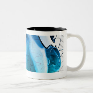 Tasse 2 Couleurs Illustration d'un homme utilisant un casquette des