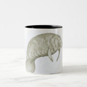Tasse 2 Couleurs Illustration d'un lamantin (espèces de Trichechus) (Centre)