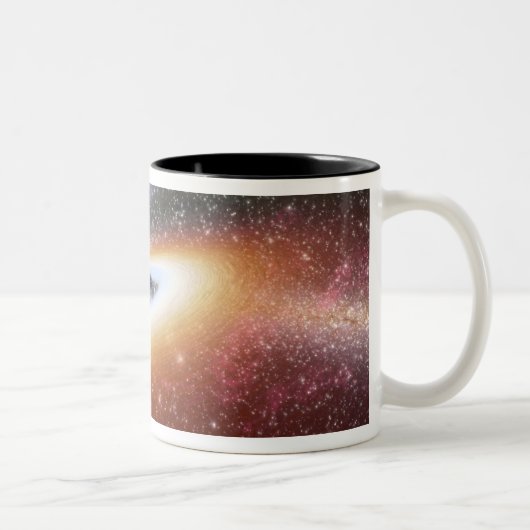 Tasse 2 Couleurs Illustration d'un trou noir supermassif (Droit)