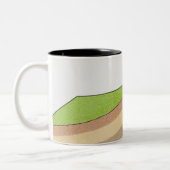 Tasse 2 Couleurs Illustration en coupe d'un pli dans la roche (Gauche)