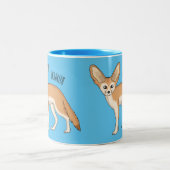 Tasse 2 Couleurs Illustration Fennec fox (Centre)
