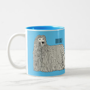 Tasse 2 Couleurs Illustration Komondor pour chien