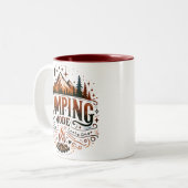 Tasse 2 Couleurs Illustration Mode Camping (Devant gauche)