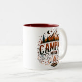 Tasse 2 Couleurs Illustration Mode Camping (Devant droit)