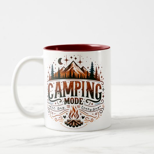 Tasse 2 Couleurs Illustration Mode Camping (Gauche)