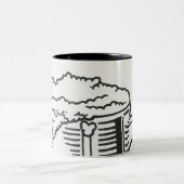 Tasse 2 Couleurs Illustration noire et blanche de Guinness dedans (Centre)
