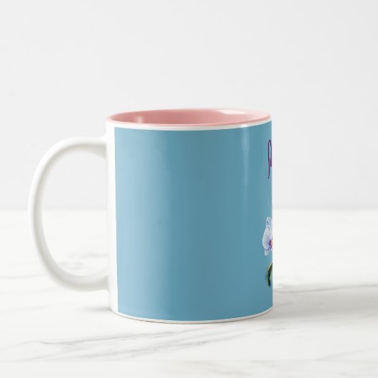 Tasse 2 Couleurs Illustration orchidée (Gauche)