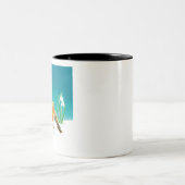 Tasse 2 Couleurs Illustration Red Robin Bird (Centre)