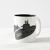 Tasse 2 Couleurs Illustration sous-marine (Devant droit)