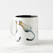 Tasse 2 Couleurs Illustration Tabby noir et brun (Devant gauche)